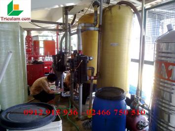 Lắp đặt hệ thống làm mềm nước khử độ cứng canxi đá vôi xưởng sản xuất tại Hải Phòng